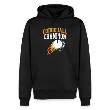 Champion de Dodgeball Dodgeballer Joueur de Dodgeball - Sweat à capuche Premium bio Homme - noir - Devant - Nico (187cm)