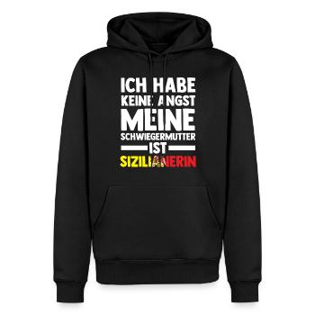Ich habe keine Angst meine Schwiegermutter ist Siz - Männer Premium Bio Hoodie - Schwarz - Vorne - Nico (187cm)