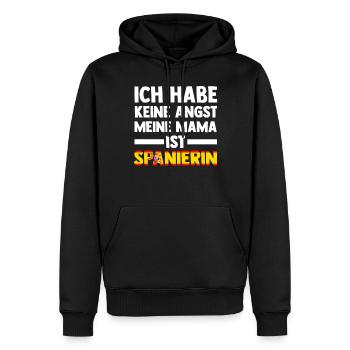 Ich habe keine Angst meine Mama ist Spanierin - Männer Premium Bio Hoodie - Schwarz - Vorne - Nico (187cm)