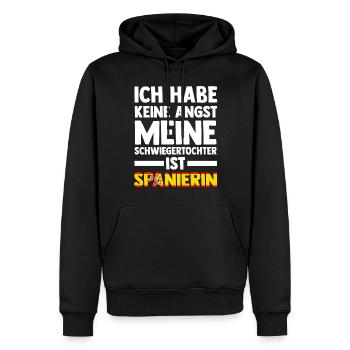 Ich habe keine Angst meine Schwiegertochter ist Sp - Männer Premium Bio Hoodie - Schwarz - Vorne - Nico (187cm)
