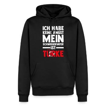 Ich habe keine Angst mein Schwiegervater ist Türke - Männer Premium Bio Hoodie - Schwarz - Vorne - Nico (187cm)