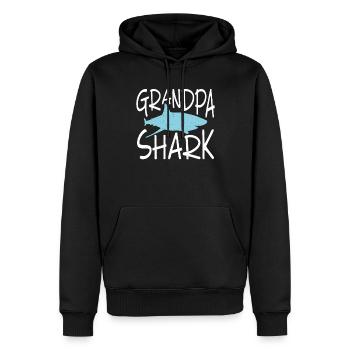 Cadeau de requin Amoureux des requins - Sweat à capuche Premium bio Homme - noir - Devant - Nico (187cm)