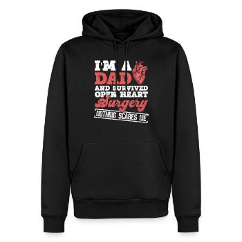Herztransplantation Papa Opean Heart Surgery - Sweat à capuche Premium bio Homme - noir - Devant - Nico (187cm)