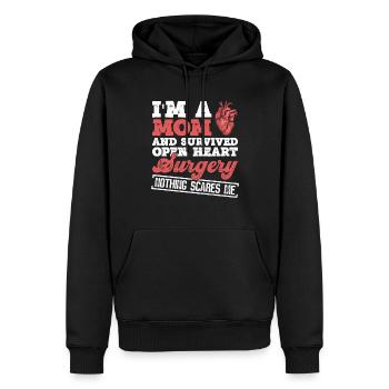 Herzinfarkt Mutter Operation Am Offenen Herzen - Sweat à capuche Premium bio Homme - noir - Devant - Nico (187cm)