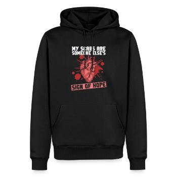 Herz Gesundheitsbewusstsein Herzinfarkt - Sweat à capuche Premium bio Homme - noir - Devant - Nico (187cm)