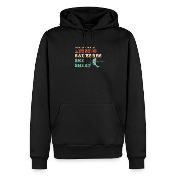 Das ist mein letztes sauberes Ski Shirt - Männer Premium Bio Hoodie - Schwarz - Vorne - Nico (187cm)