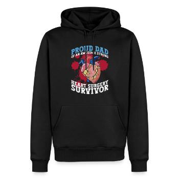 Herzoperation Herz OP Herztransplantation Stolzer - Sweat à capuche Premium bio Homme - noir - Devant - Nico (187cm)