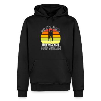 Golf Spruch - Männer Premium Bio Hoodie - Schwarz - Vorne - Nico (187cm)