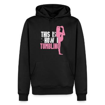 Stolpern - Männer Premium Bio Hoodie - Schwarz - Vorne - Nico (187cm)
