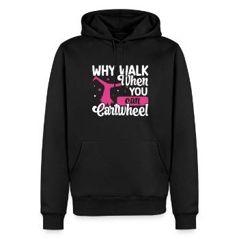 Wagenrad -Gymnast Stürzen - Männer Premium Bio Hoodie - Schwarz - Vorne - Nico (187cm)