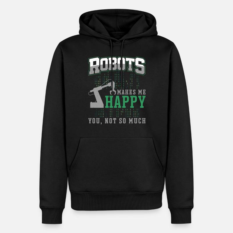 Robot Robotics Engineer Robots - Männer Premium Bio Hoodie - Schwarz