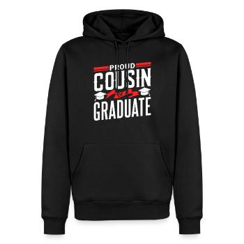 Stolzer Cousin Eines Absolventen Absolvent - Männer Premium Bio Hoodie - Schwarz - Vorne - Nico (187cm)