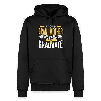 Stolze Großmutter Eines Absolventen Absolvent - Männer Premium Bio Hoodie - Schwarz - Vorne - Nico (187cm)