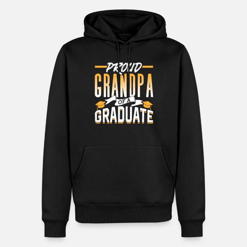 Fier grand-père d’un diplômé - Sweat à capuche Premium bio Homme - noir