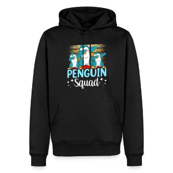 Penguin Team Animal Lovers Pingouins Mignon - Sweat à capuche Premium bio Homme - noir - Devant - Nico (187cm)