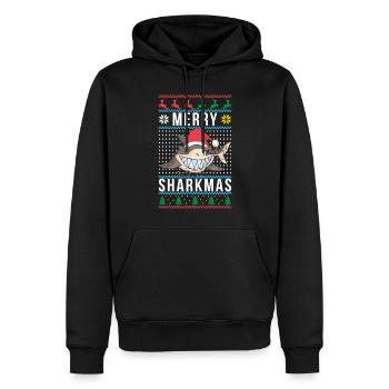 Cadeau de requin Amoureux des requins - Sweat à capuche Premium bio Homme - noir - Devant - Nico (187cm)