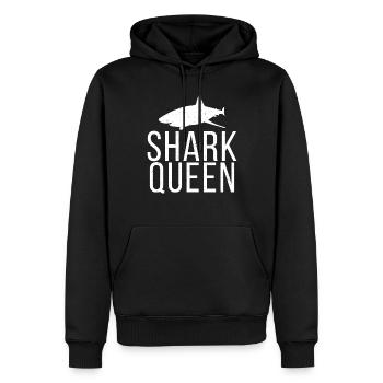 Cadeau de requin Amoureux des requins - Sweat à capuche Premium bio Homme - noir - Devant - Nico (187cm)