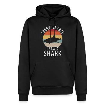 Cadeau de requin Amoureux des requins - Sweat à capuche Premium bio Homme - noir - Devant - Nico (187cm)
