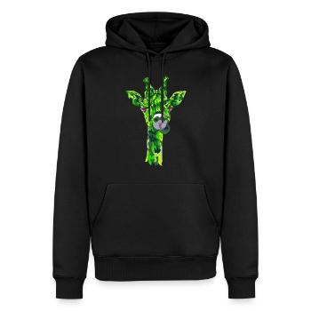 Lustige Giraffe Geometric Style - Männer Premium Bio Hoodie - Schwarz - Vorne - Nico (187cm)