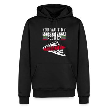 Pizzabäcker Pizza Pizza Backen Italiener - Sweat à capuche Premium bio Homme - noir - Devant - Nico (187cm)