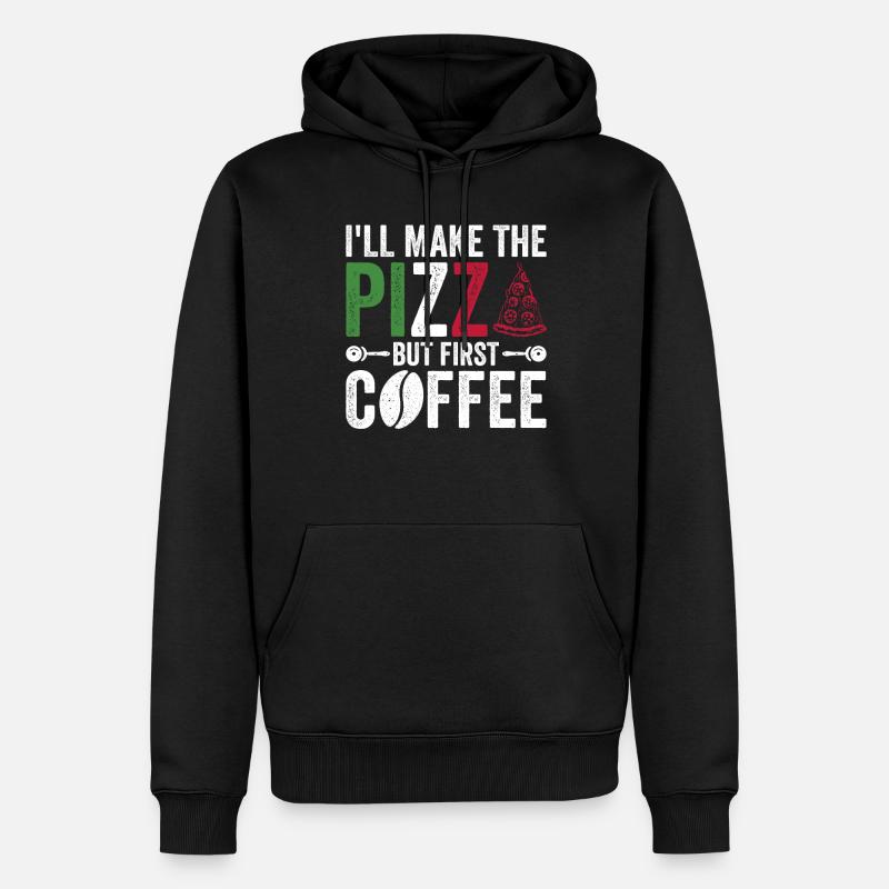 Pizza Backen Pizzabäcker Pizzaiolo - Männer Premium Bio Hoodie - Schwarz