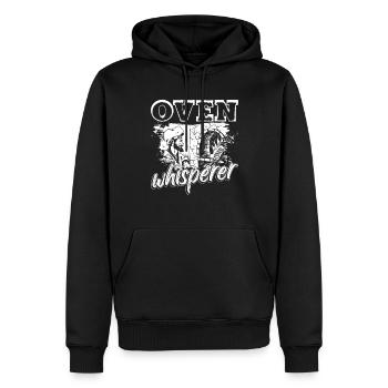 Pizzabäcker Pizza Ofen Whisperer - Men’s Premium Organic Hoodie - black - Front - Nico (187cm)