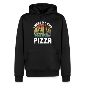 Pizza Pizzabäcker - Männer Premium Bio Hoodie - Schwarz - Vorne - Nico (187cm)