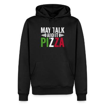 Italieneischer Pizzabäcker Pizza Expert - Men’s Premium Organic Hoodie - black - Front - Nico (187cm)