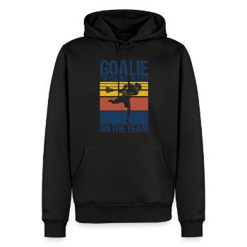 Lacrosse Torwart Lacrosse Spieler - Männer Premium Bio Hoodie - Schwarz - Vorne - Nico (187cm)