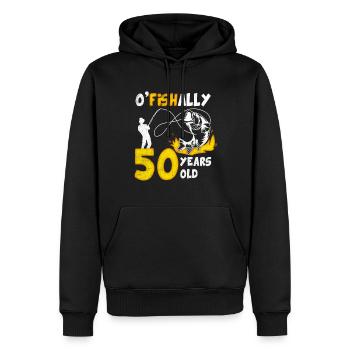 50. Geburtstag Angeln 1973 Jahrgang Fischer Angler - Männer Premium Bio Hoodie - Schwarz - Vorne - Nico (187cm)