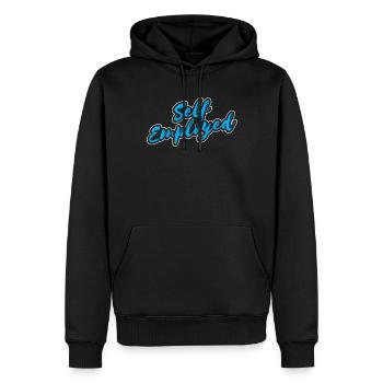 Selbstständig Freelancer Freiberufler - Männer Premium Bio Hoodie - Schwarz - Vorne - Nico (187cm)