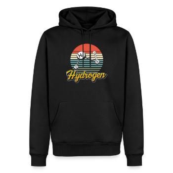 Wasserstoff Element Energie Hydrogen - Männer Premium Bio Hoodie - Schwarz - Vorne - Nico (187cm)