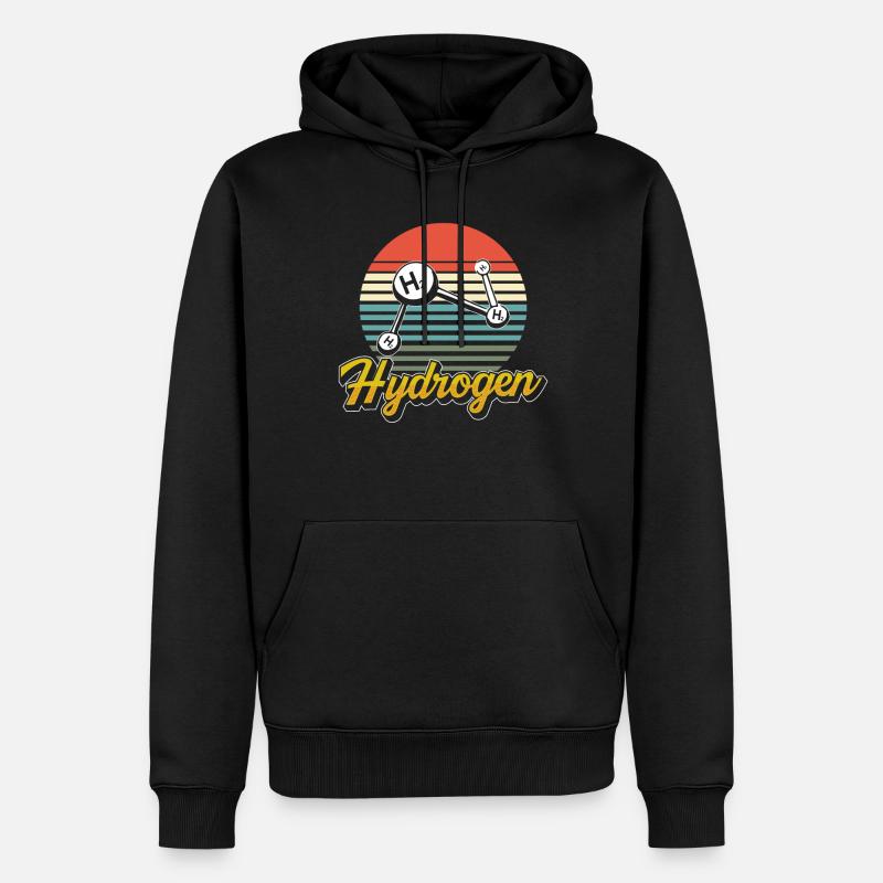 Élément hydrogène Énergie Hydrogène - Sweat à capuche Premium bio Homme - noir