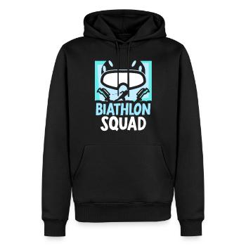 Biathlon Équipe Biathlète Sport Biathlète Biathlons - Sweat à capuche Premium bio Homme - noir - Devant - Nico (187cm)