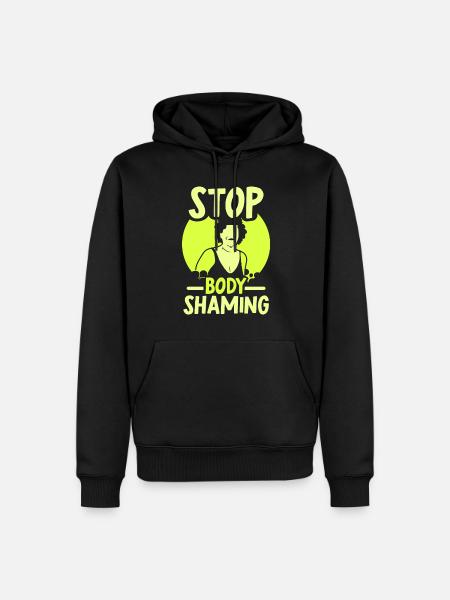 Plus de bodyshaming Bodyshaming agaçant - Sweat à capuche Premium bio Homme - noir