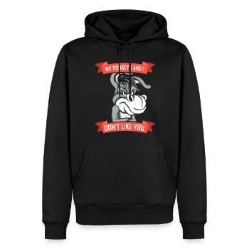 Mes ânes et je ne t’aime pas Ferme mignonne - Sweat à capuche Premium bio Homme - noir - Devant - Nico (187cm)