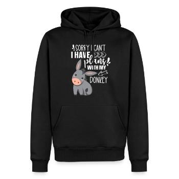 Est-ce que je ne peux pas avoir des plans avec mon âne mignon - Sweat à capuche Premium bio Homme - noir - Devant - Nico (187cm)