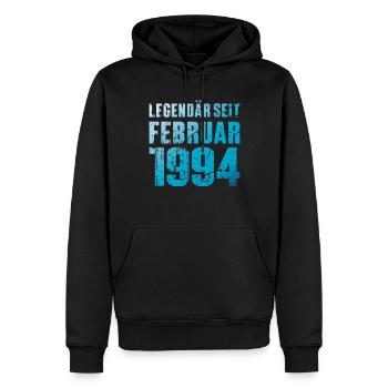 Legendär Seit Februar 1994 Geburtstag Geschenk - Männer Premium Bio Hoodie - Schwarz - Vorne - Nico (187cm)