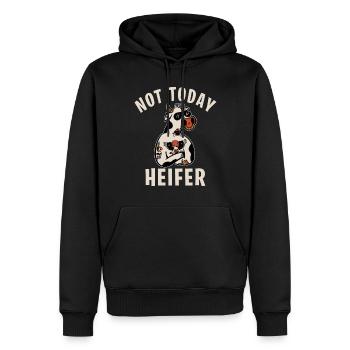 Kuh Geschenk Kuhliebhaber Bauern Geschenk - Männer Premium Bio Hoodie - Schwarz - Vorne - Nico (187cm)