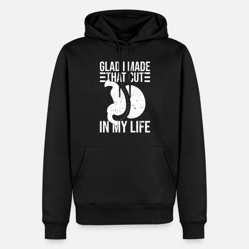 Magenbypass Pperation Und Adipositasmanschette - Sweat à capuche Premium bio Homme - noir