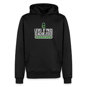 Magenverkleinerung Bypass-Betrieb - Männer Premium Bio Hoodie - Schwarz - Vorne - Nico (187cm)