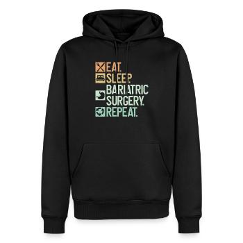 Magenchirurg - Männer Premium Bio Hoodie - Schwarz - Vorne - Nico (187cm)