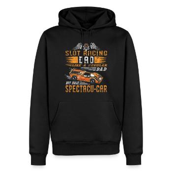 Voitures anciennes - Slot Racing Dad - Sweat à capuche Premium bio Homme - noir - Devant - Nico (187cm)