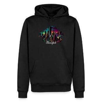 Bangkok Thaïlande Thaïlande Voyage Bangkok Tenue. - Sweat à capuche Premium bio Homme - noir - Devant - Nico (187cm)