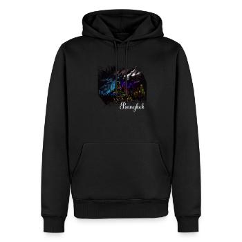 Bangkok Thaïlande Voyage thaïlandais Bangkok tenue. - Sweat à capuche Premium bio Homme - noir - Devant - Nico (187cm)