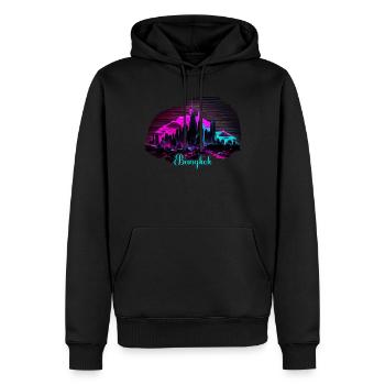 Bangkok Thaïlande Thaïlande Voyage Bangkok Tenue. - Sweat à capuche Premium bio Homme - noir - Devant - Nico (187cm)