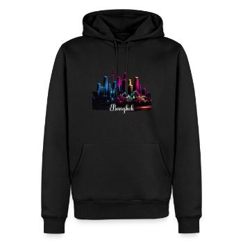Bangkok Thaïlande Voyage thaïlandais Bangkok tenue. - Sweat à capuche Premium bio Homme - noir - Devant - Nico (187cm)