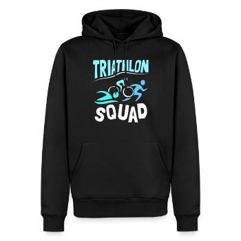 Triathlon Team Triathlons Triathlet Triathletin - Männer Premium Bio Hoodie - Schwarz - Vorne - Nico (187cm)