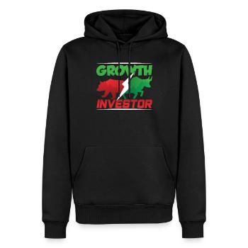 Wachstumsinvestor Growth Wachstum Anleger Anlegen - Männer Premium Bio Hoodie - Schwarz - Vorne - Nico (187cm)