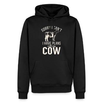Kuh Geschenk Kuhliebhaber Bauern Geschenk - Männer Premium Bio Hoodie - Schwarz - Vorne - Nico (187cm)